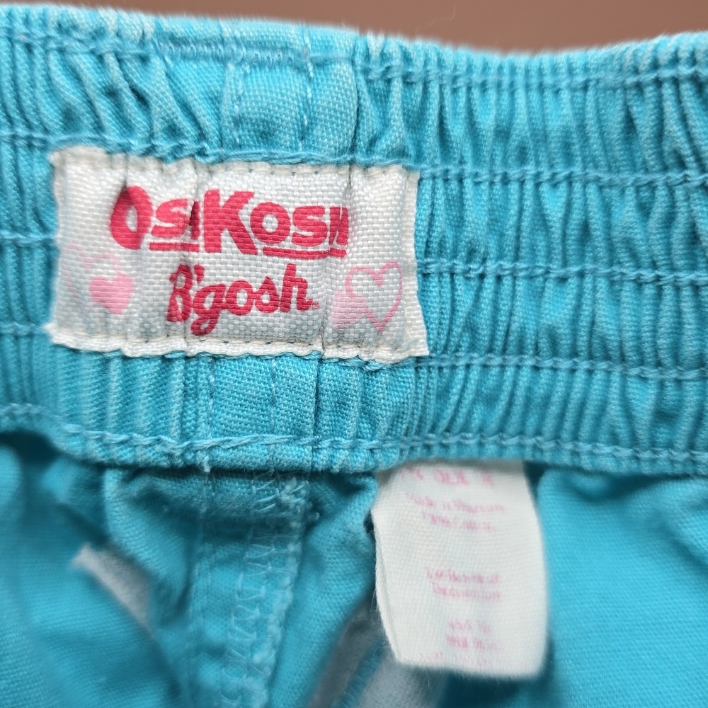Vintage OshKosh B'Gosh Toddler 2T 3T Blue Shorts Embroidery Girl - Picture 6 of 6